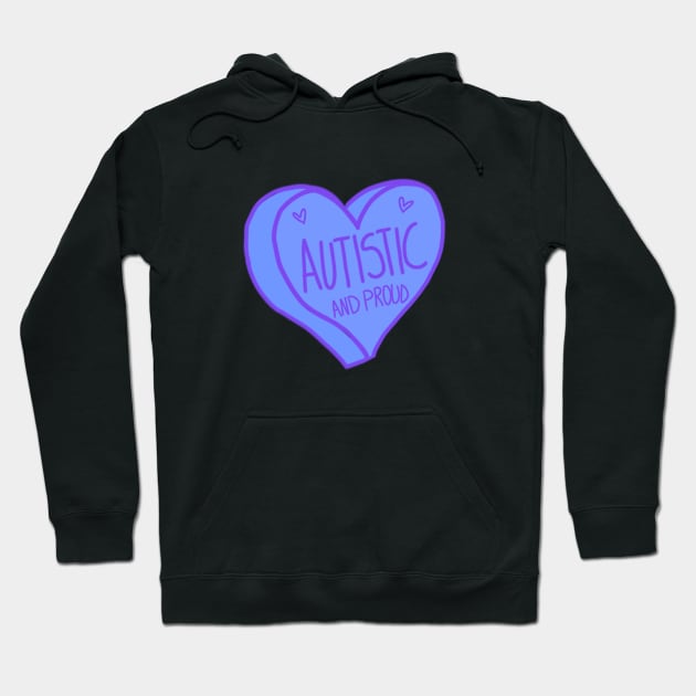 Autistic and Proud Purple Autism Heart Hoodie by ROLLIE MC SCROLLIE